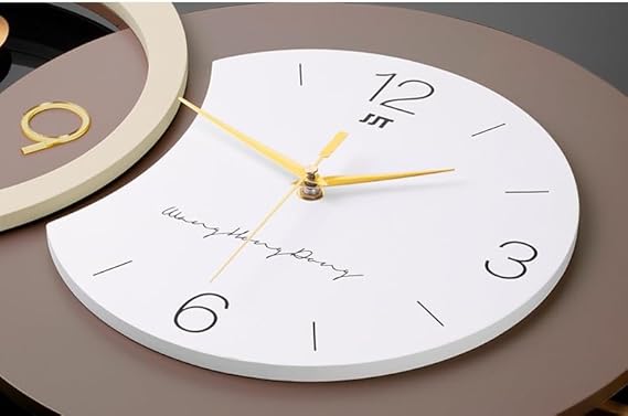 Stylish Wall Clock with Elephant Art – Modern Metal Frame for Living Room & Office Décor