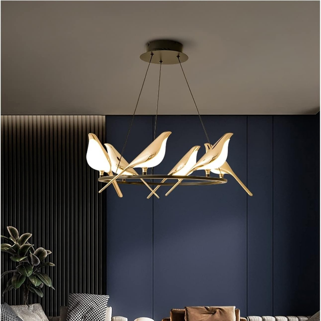 Elegant Bird-Inspired LED Chandelier – Luxury Artistic Pendant Light