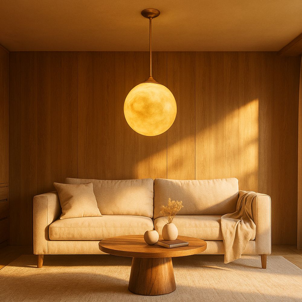 Elegant Milky Globe Pendant Light - Polyethylene Hanging Lamp