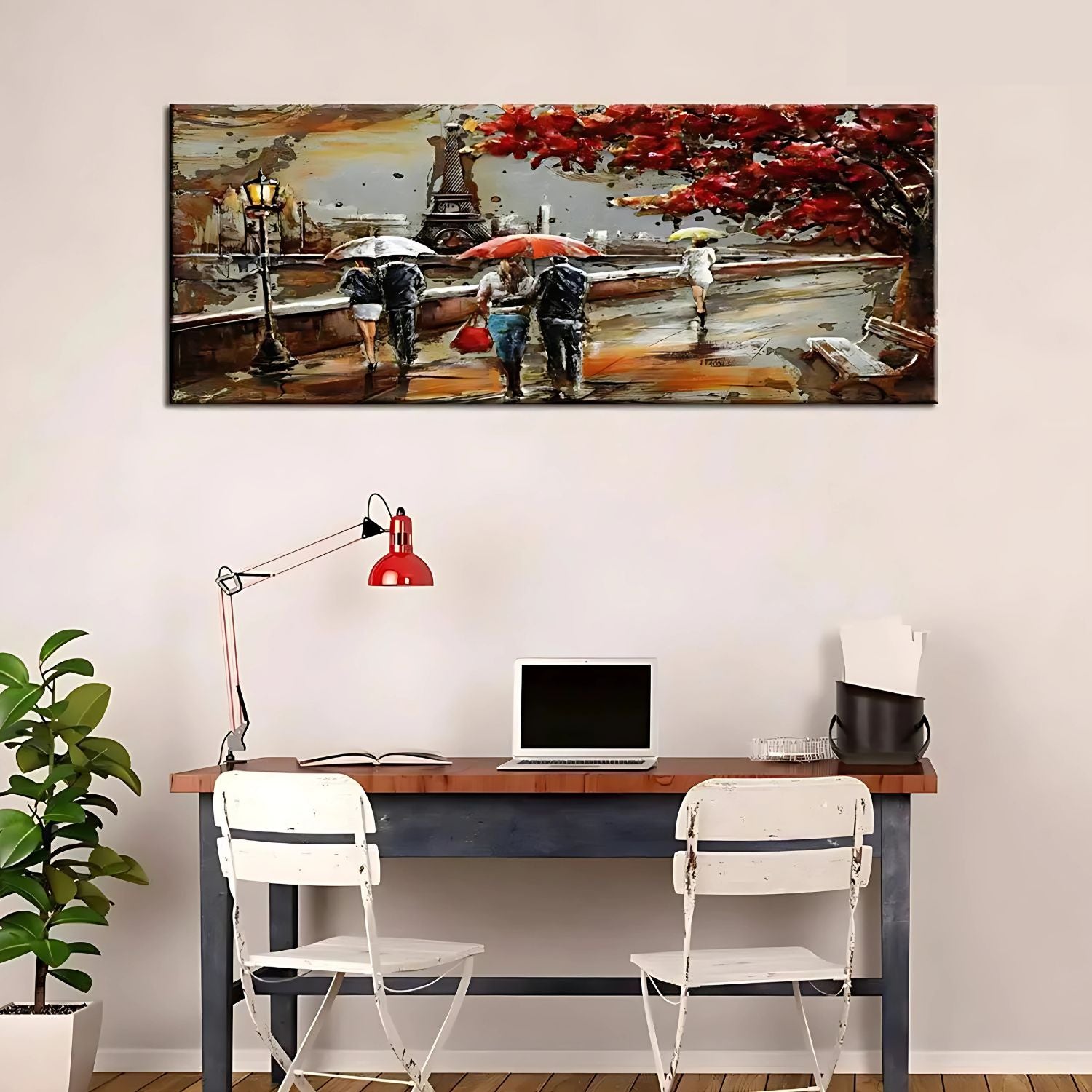 Elegant Romantic Paris Scene With Charming Abstract Street Art