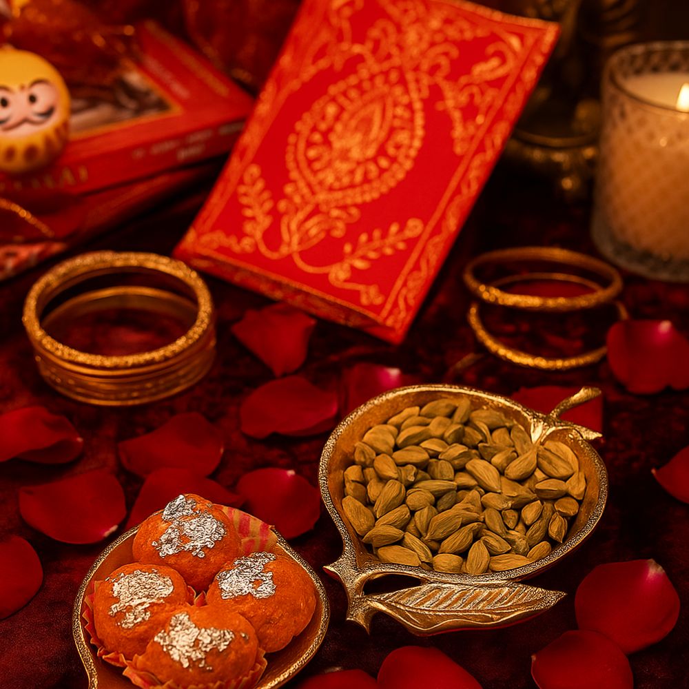 Elegant Golden Leaf Pomegranate Bliss Decorative Serving Dish Set