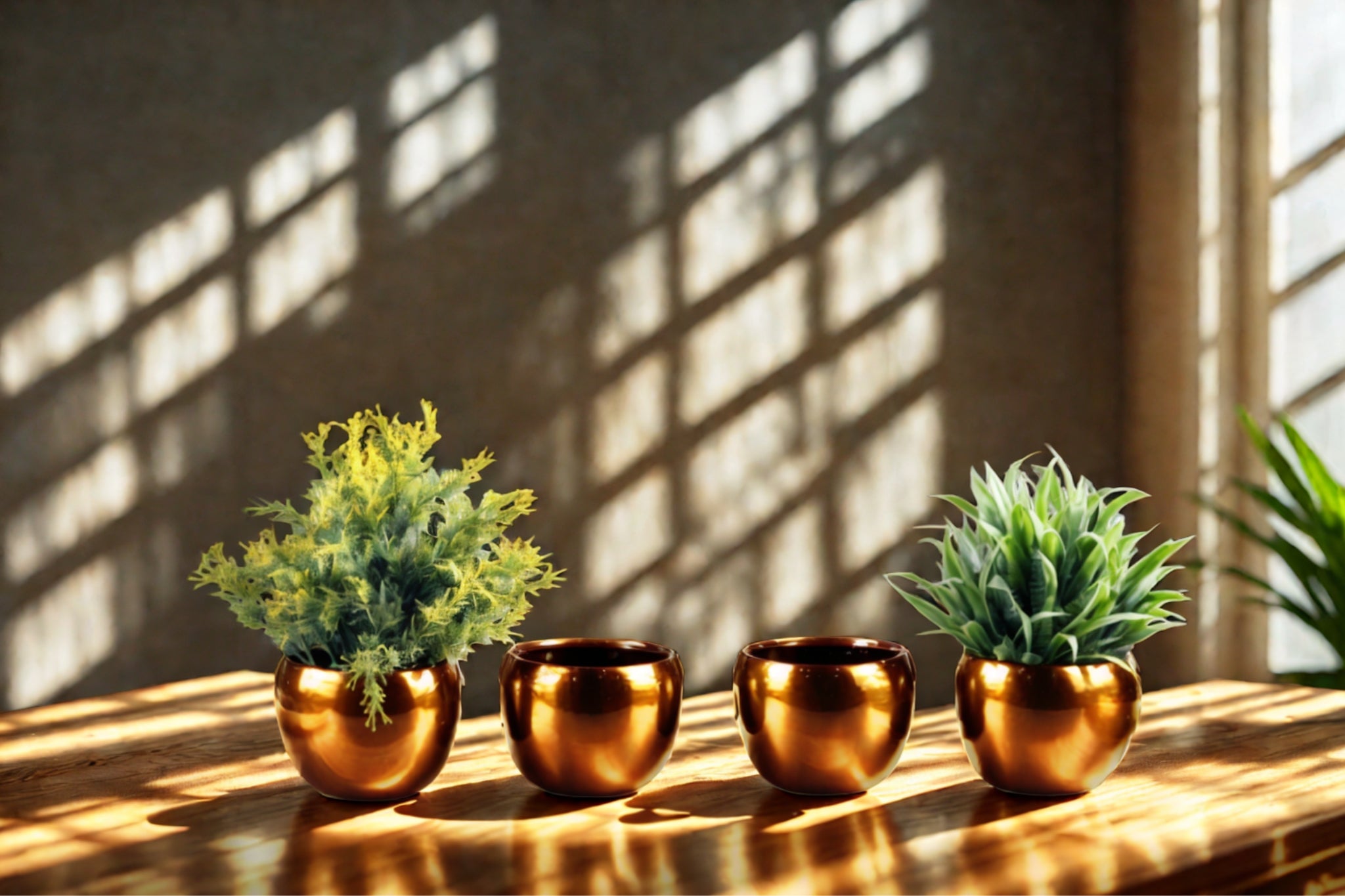 Beautiful 3" TPR Tabletop Pots - Vibrant Orange, Set of 4 - Nestern