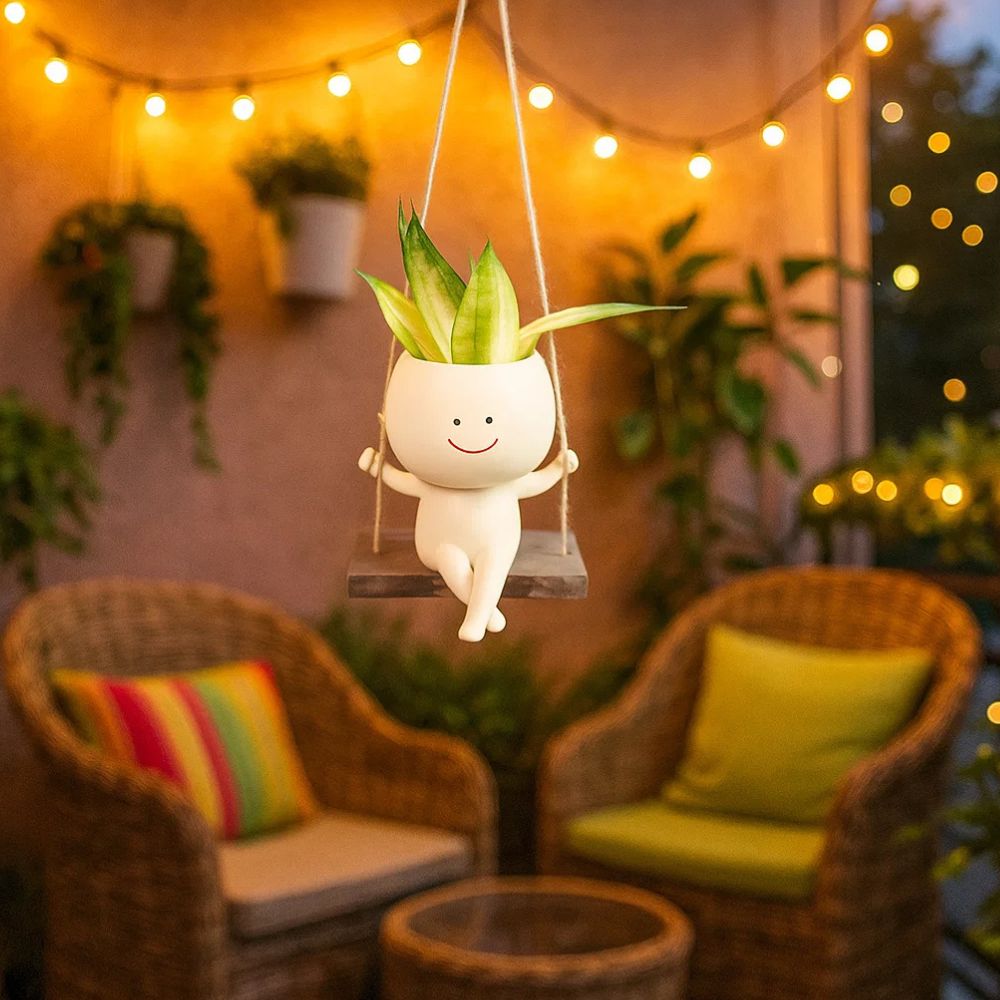 The Happy Hang Planter - Cute Hanging Pot For Indoor Plants