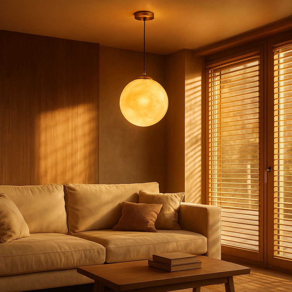 Elegant Milky Globe Pendant Light - Polyethylene Hanging Lamp