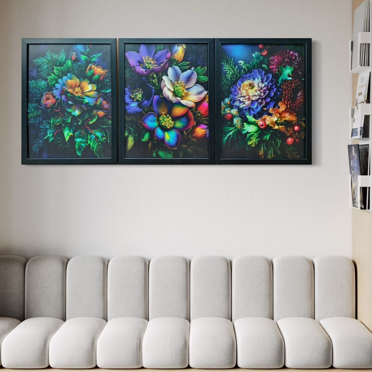 Vibrant Multicolor Floral Wall Art Set For Nature-Inspired Interiors