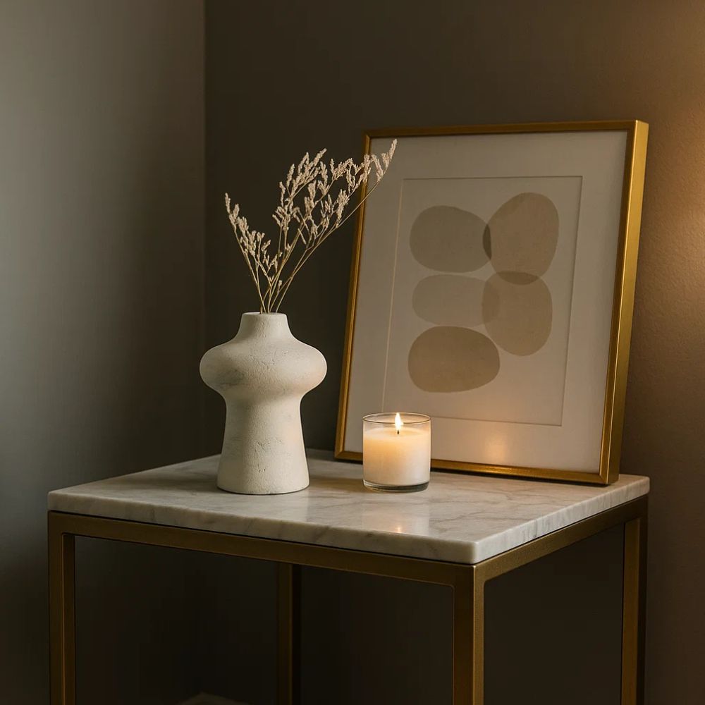 Elegant Indigo Whisper Small Ceramic Vase For Modern Minimalist Home Decor