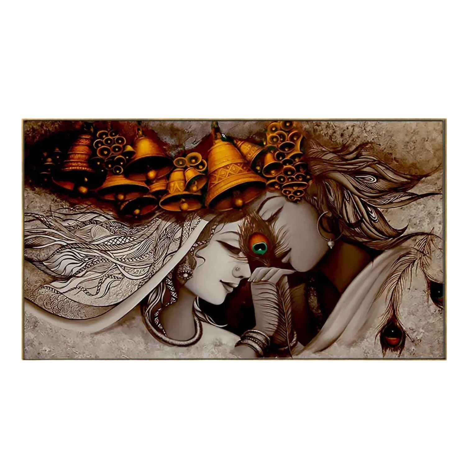 Charming Radha Krishna Divine Canvas Art For Elegant Decor