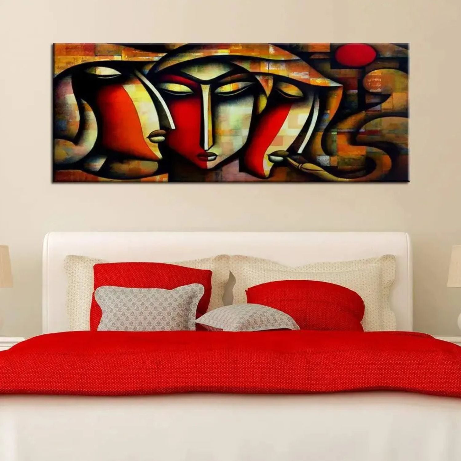 Vibrant Jagannath Paul-Inspired Panoramic Canvas Art For Modern Home Wall Decor