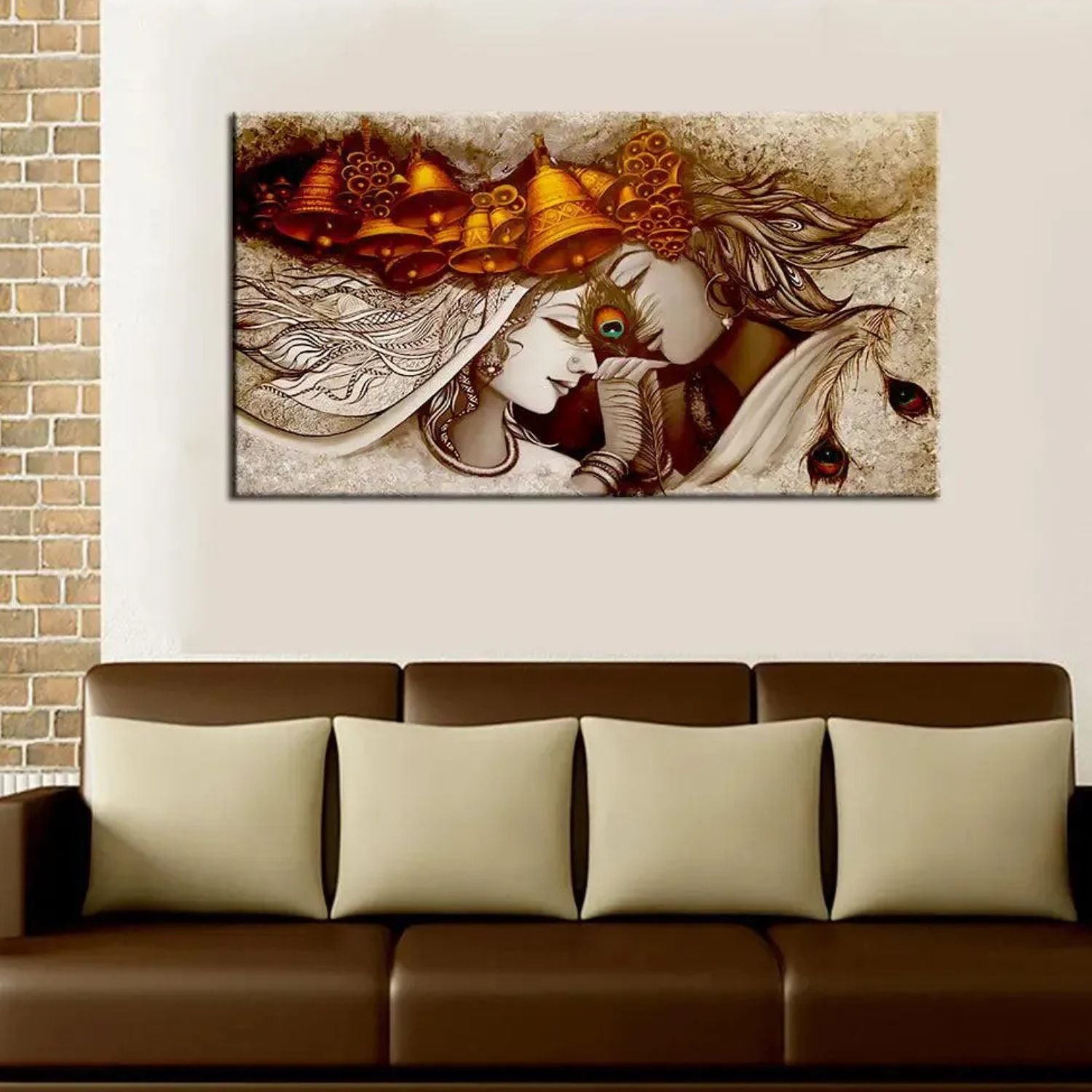 Charming Radha Krishna Divine Canvas Art For Elegant Decor
