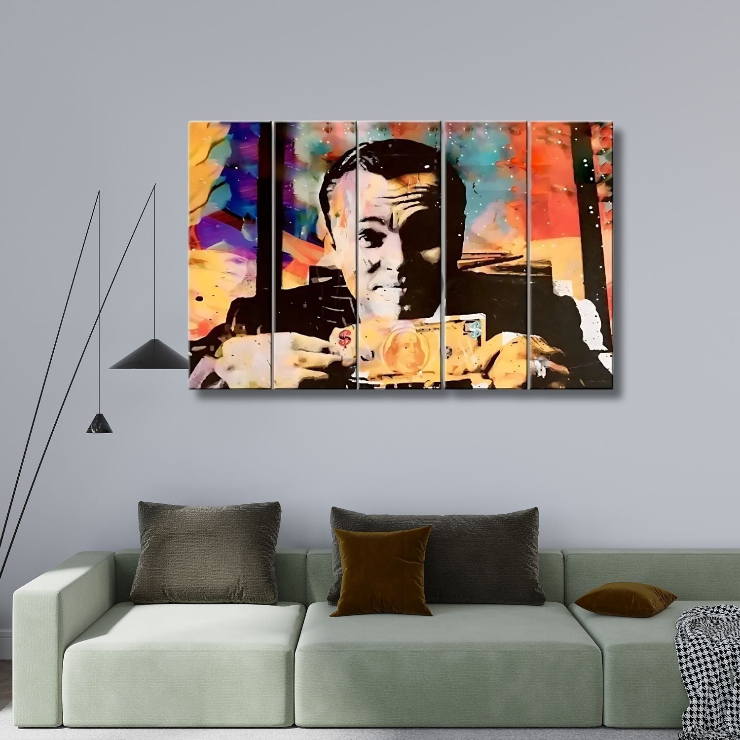 Colorful Abstract Dollars Modern Art Canvas For Wall Decor