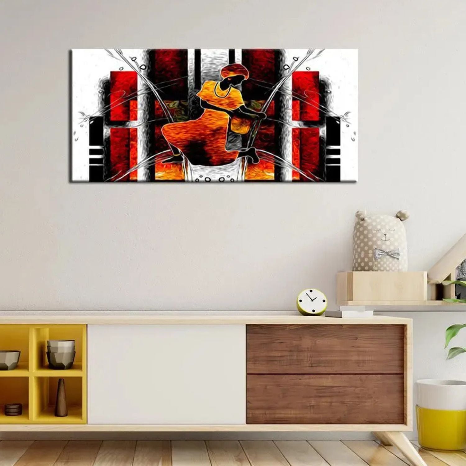 Abstract African Woman Modern Art Canvas Wall Decor Painting