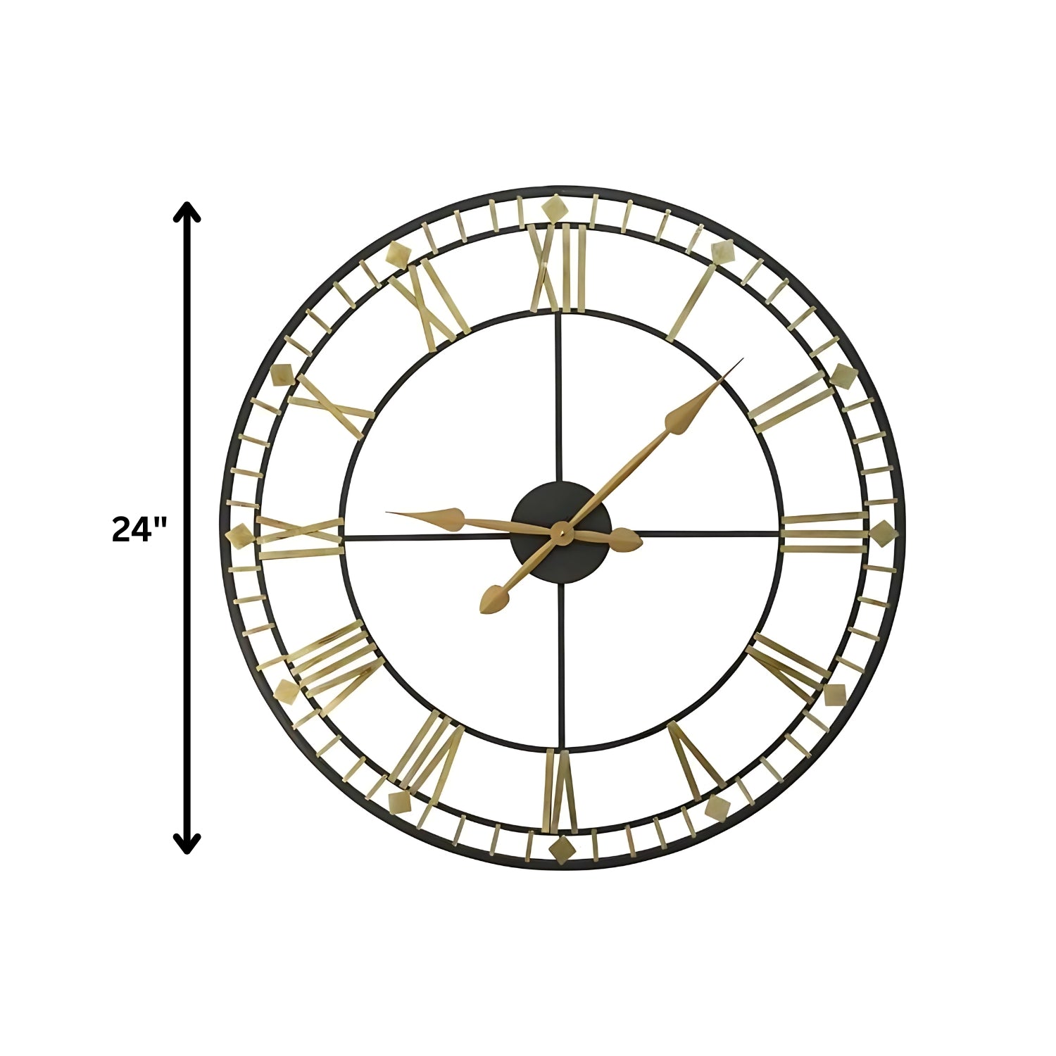 Perez Cutout Wall Clock Showcasing Artistic Metal Craftsmanship