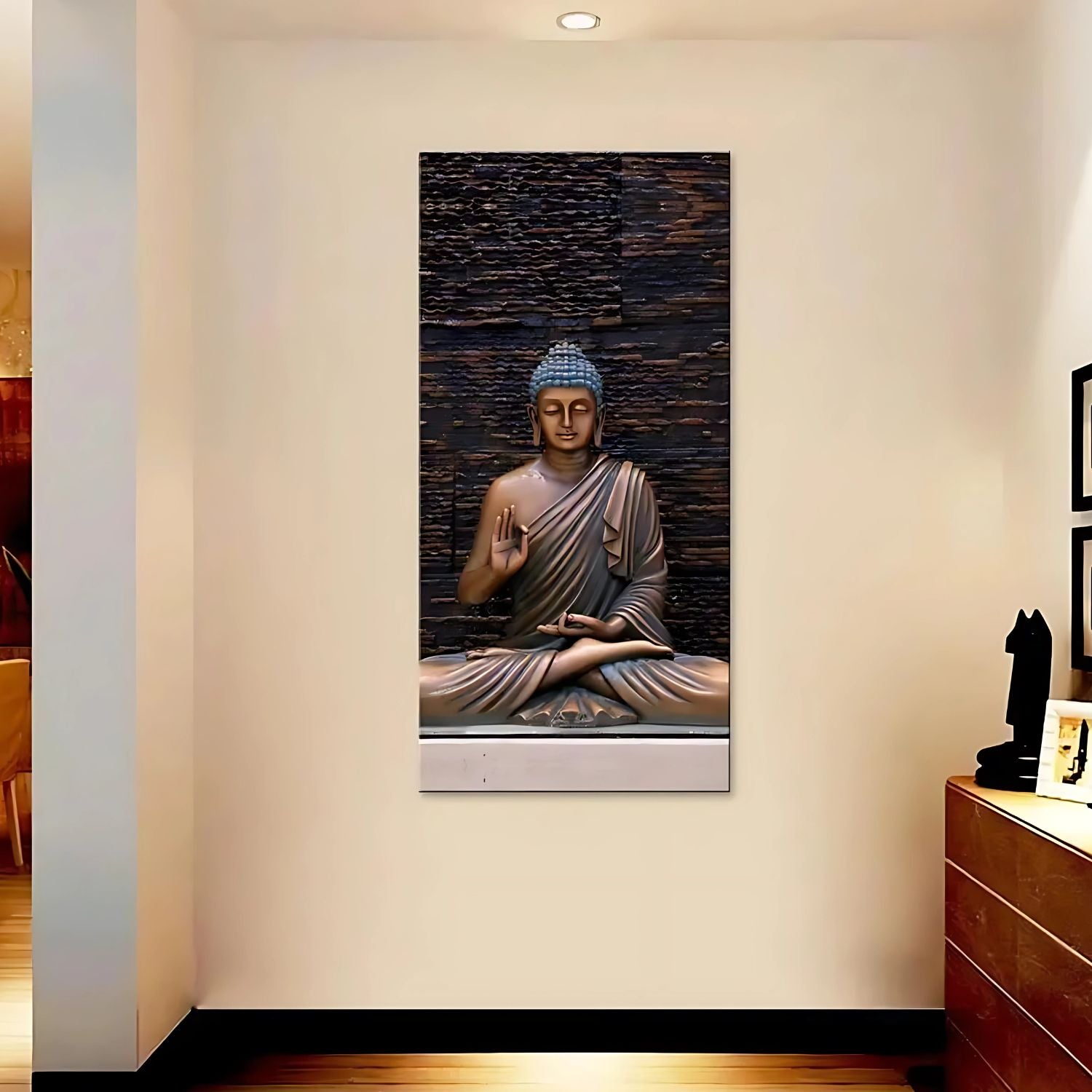 Elegant Meditating Buddha Canvas Wall Art For Peaceful Decor