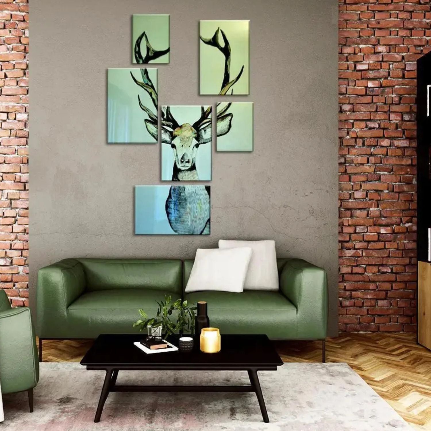 Majestic Deer 6-Piece Wildlife Canvas Wall Art Premium Nature-Inspired Home Decor