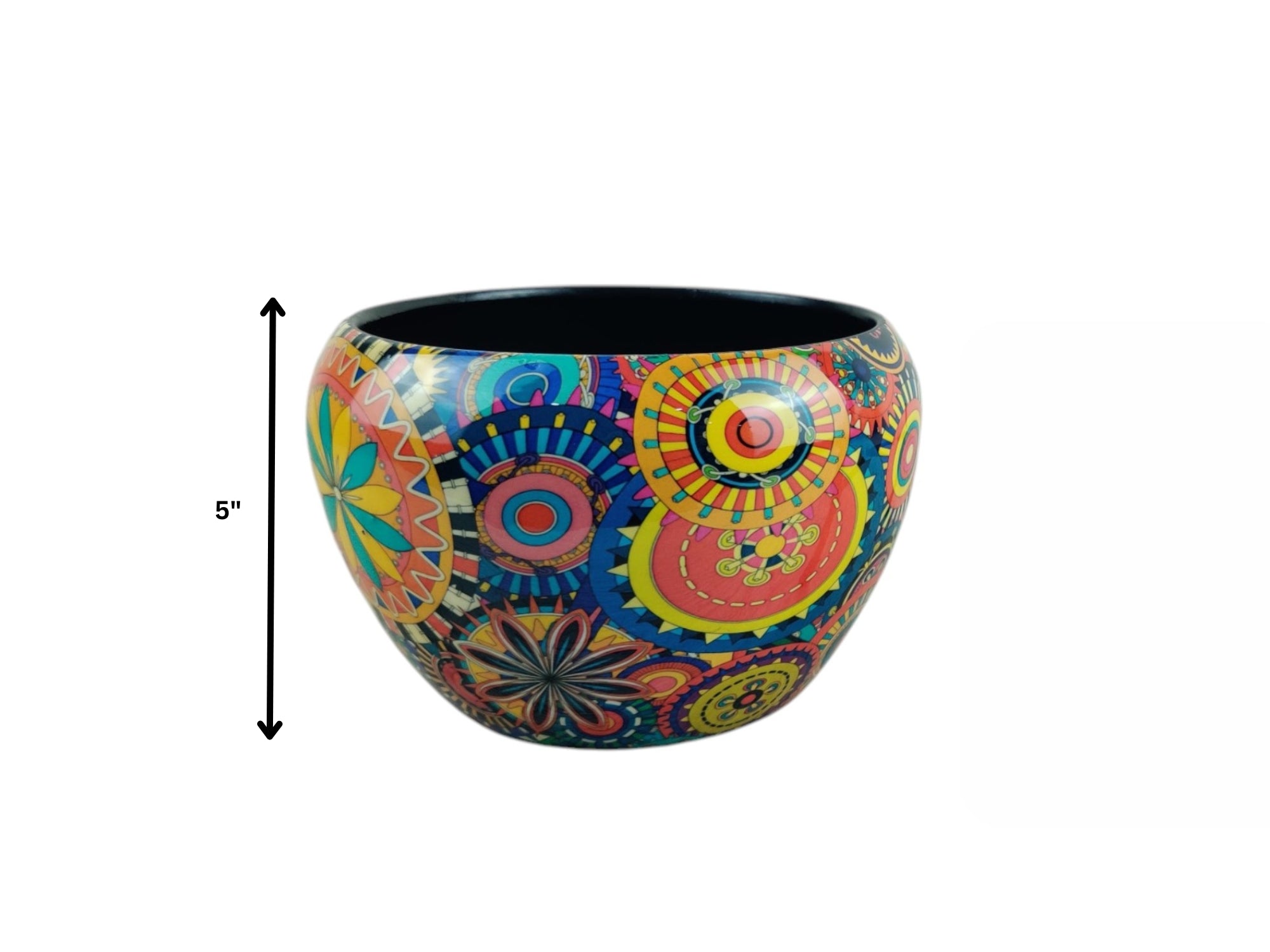 Royal 5" Orchid Pot - Rajwada Print Design with Stand - Nestern