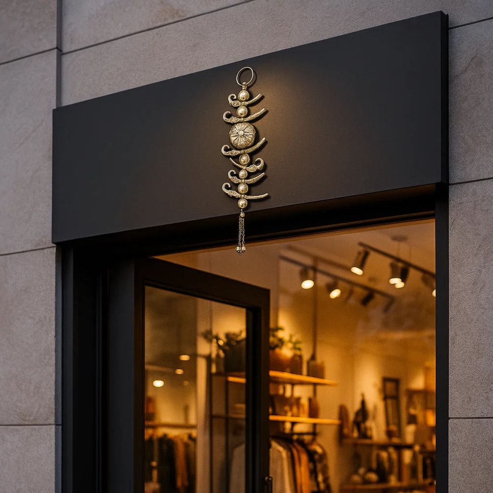 Elegant German Silver Nazar Battu with 7 Chillies and 1 Lemon Design