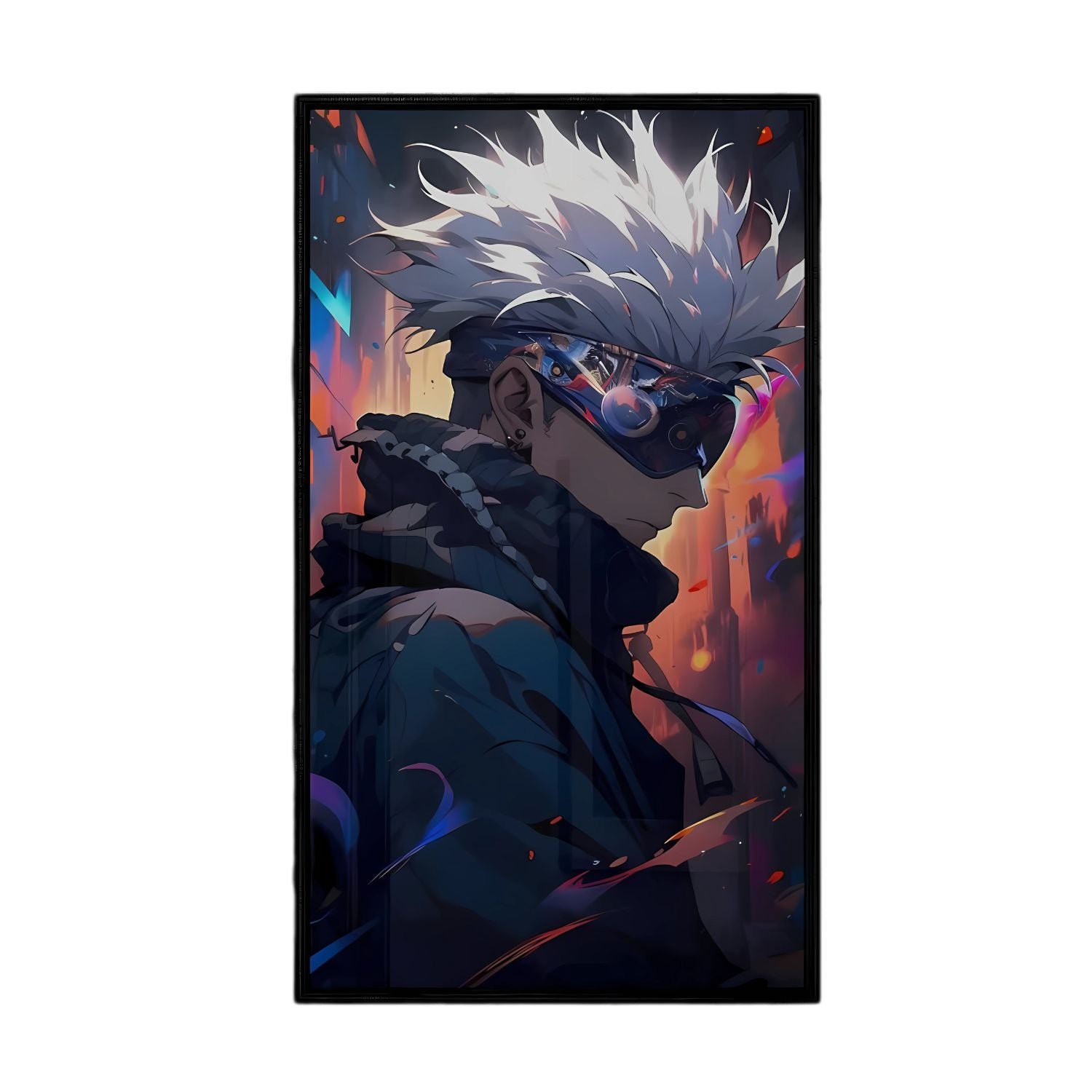 Abstract Satoru Gojo Jujutsu Kaisen Star Aura Anime Canvas Art