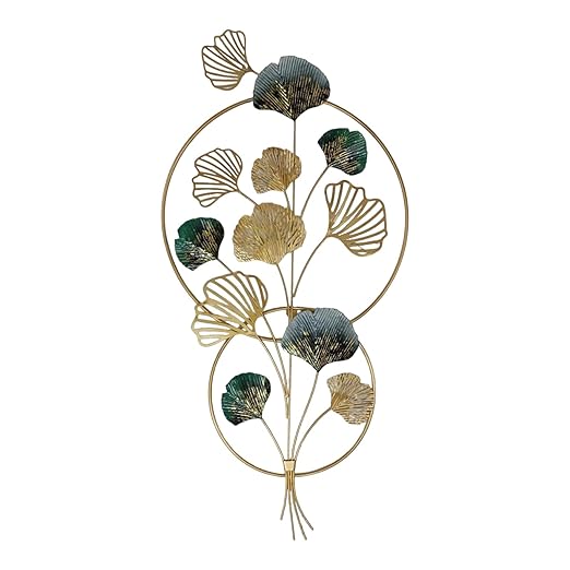 Luxury Metal Ginkgo Leaf Wall Art – Handcrafted 3D Décor