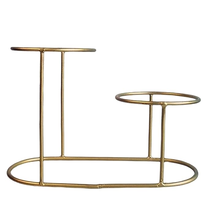 Modern Metal Plant Stand with Dual Black Pots – Elegant Decor