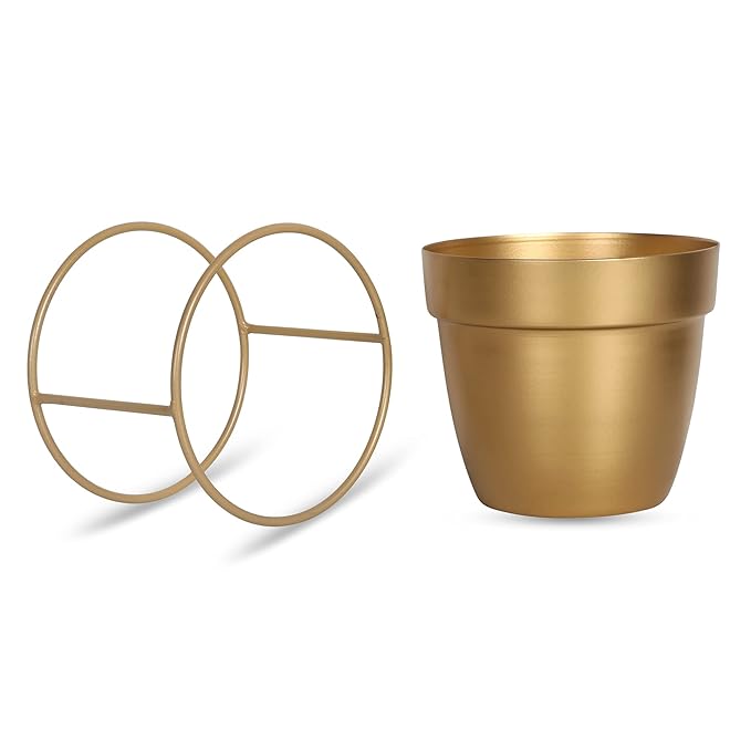 Modern Minimalist Metal Plant Stand with Planter