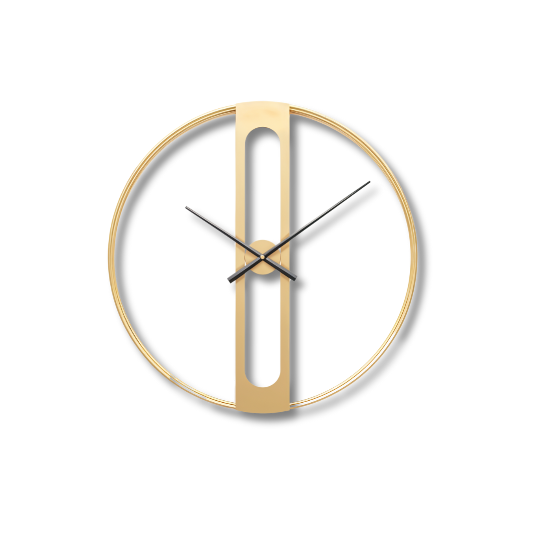 Capsule Metal Wall Clock – Modern Minimalist Décor