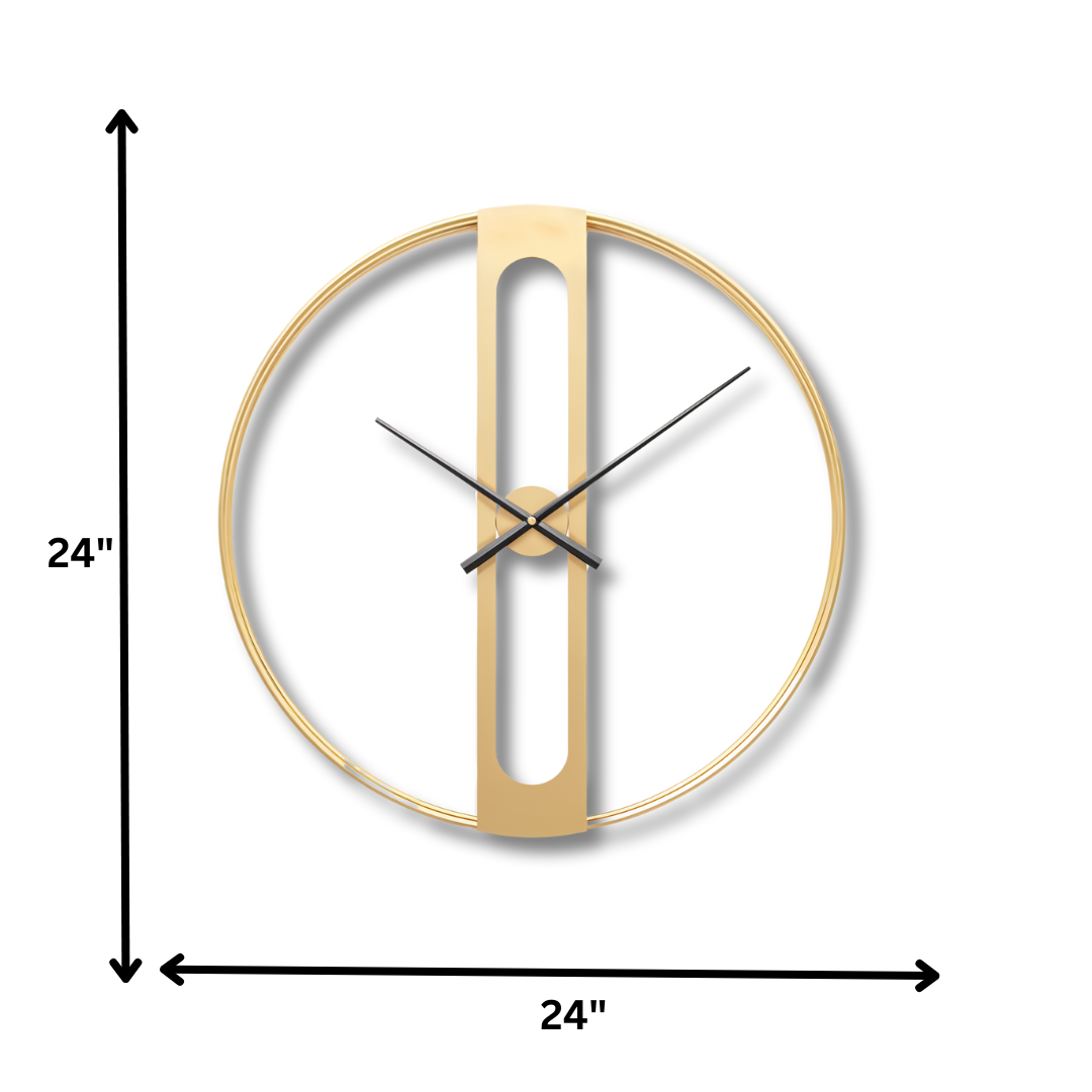 Capsule Metal Wall Clock – Modern Minimalist Décor