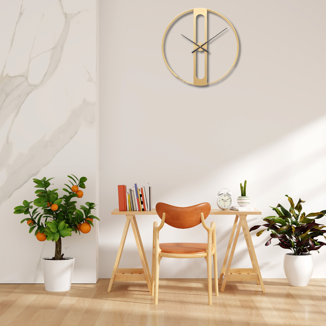 Capsule Metal Wall Clock – Modern Minimalist Décor