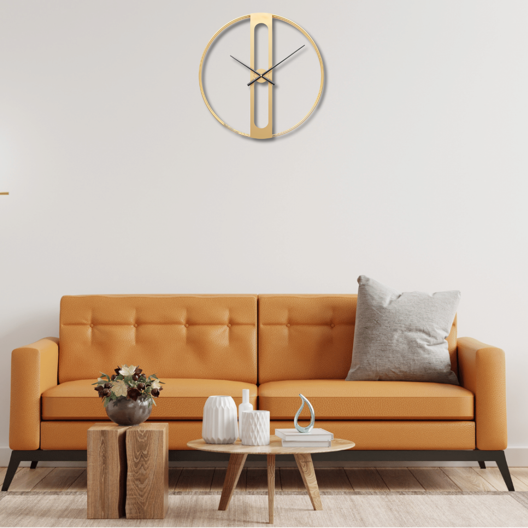 Capsule Metal Wall Clock – Modern Minimalist Décor
