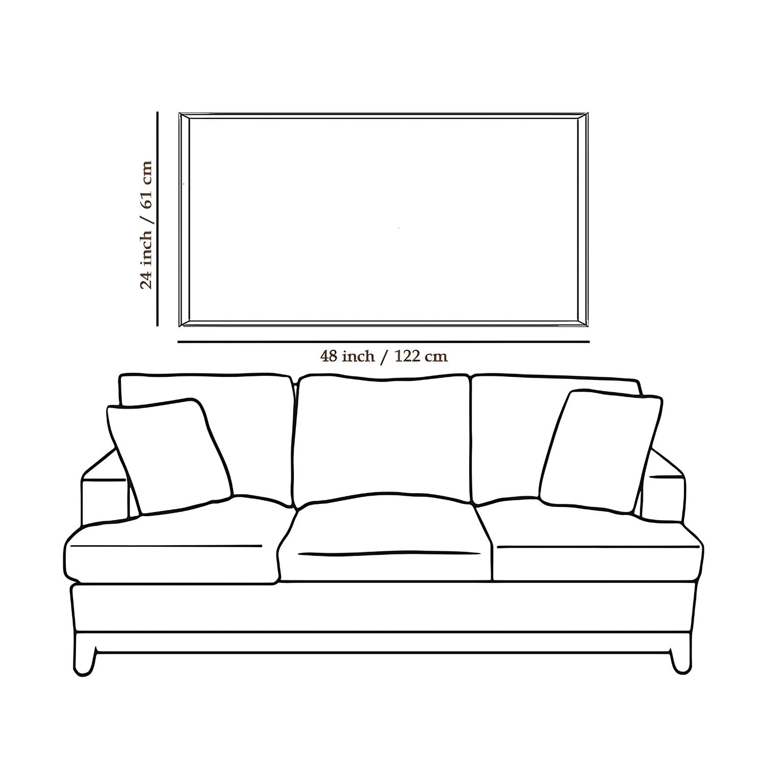 Abstract Ganesha With Shivling Spiritual Canvas Panoramic Wall Art