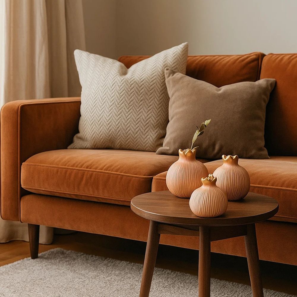 Elegant Pomegranate Jewel Vase Set With Silver & Red Golden Crown Accents