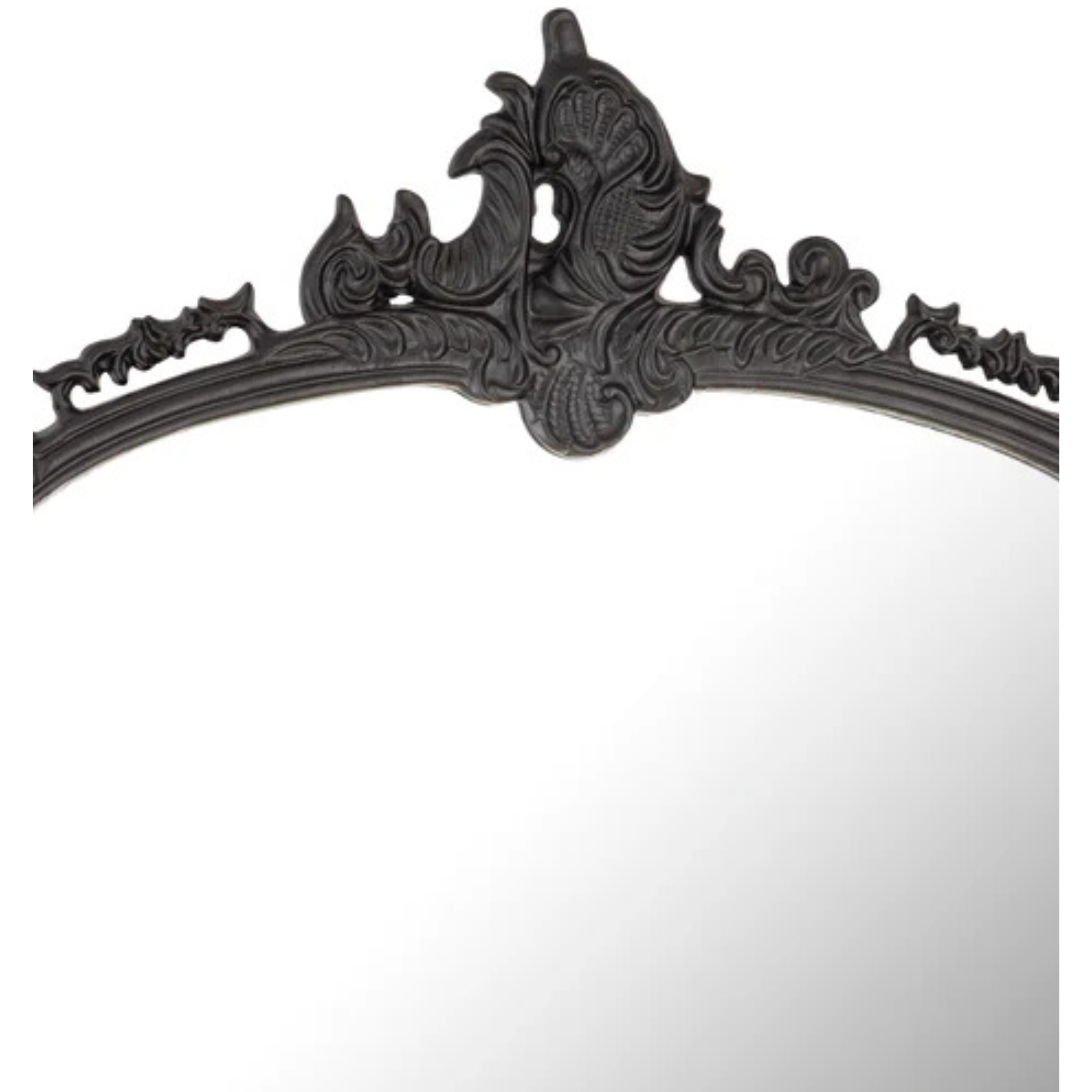 Elegant Victorian Arched Full-Length Wall Mirror with Ornate Detailing