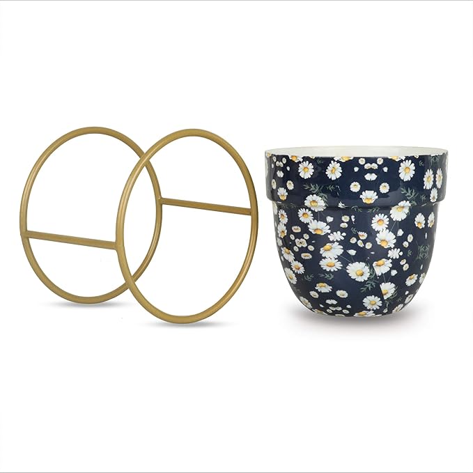 Chic Planter with Gold Stand – Stylish Home Accent