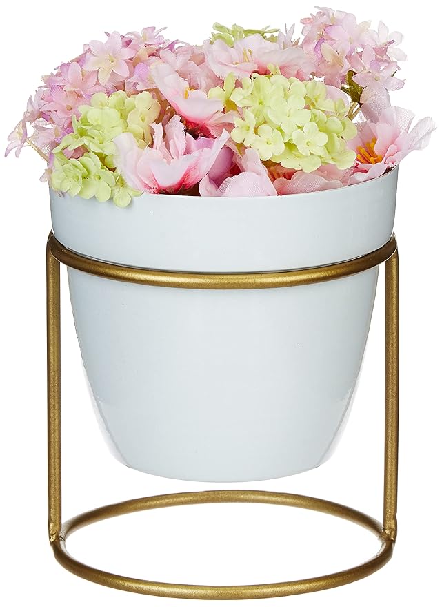 Modern Minimalist Metal Plant Stand with Planter