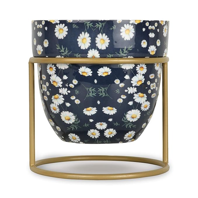 Chic Planter with Gold Stand – Stylish Home Accent