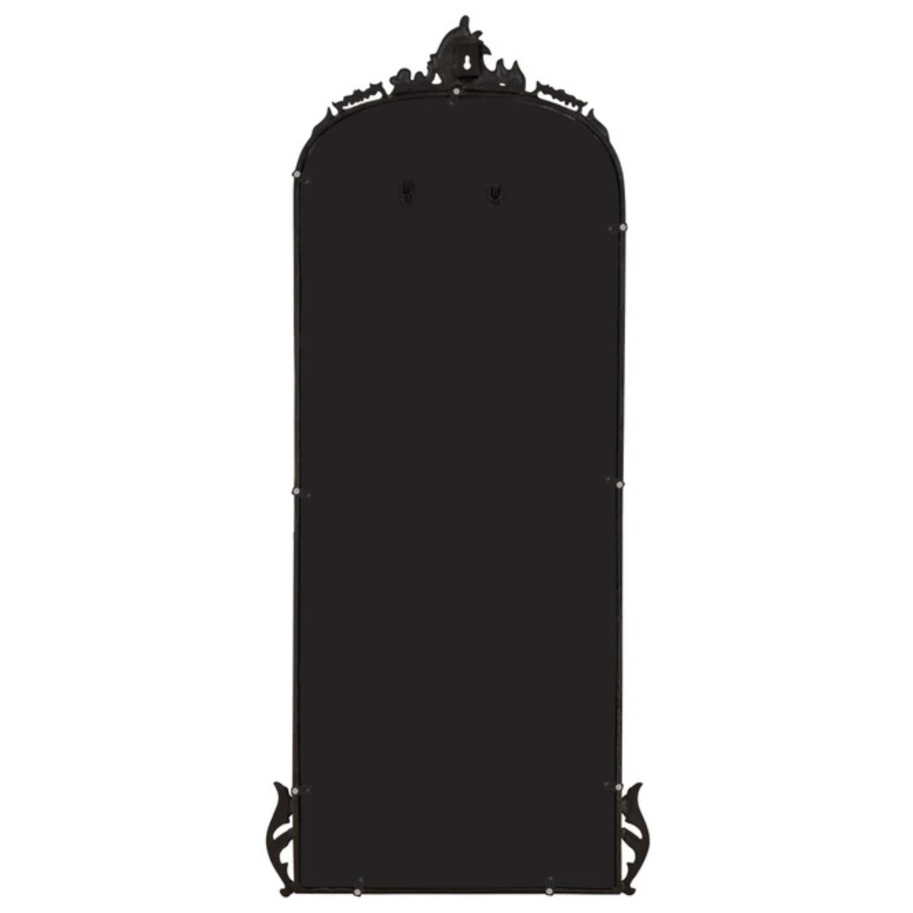 Elegant Victorian Arched Full-Length Wall Mirror with Ornate Detailing