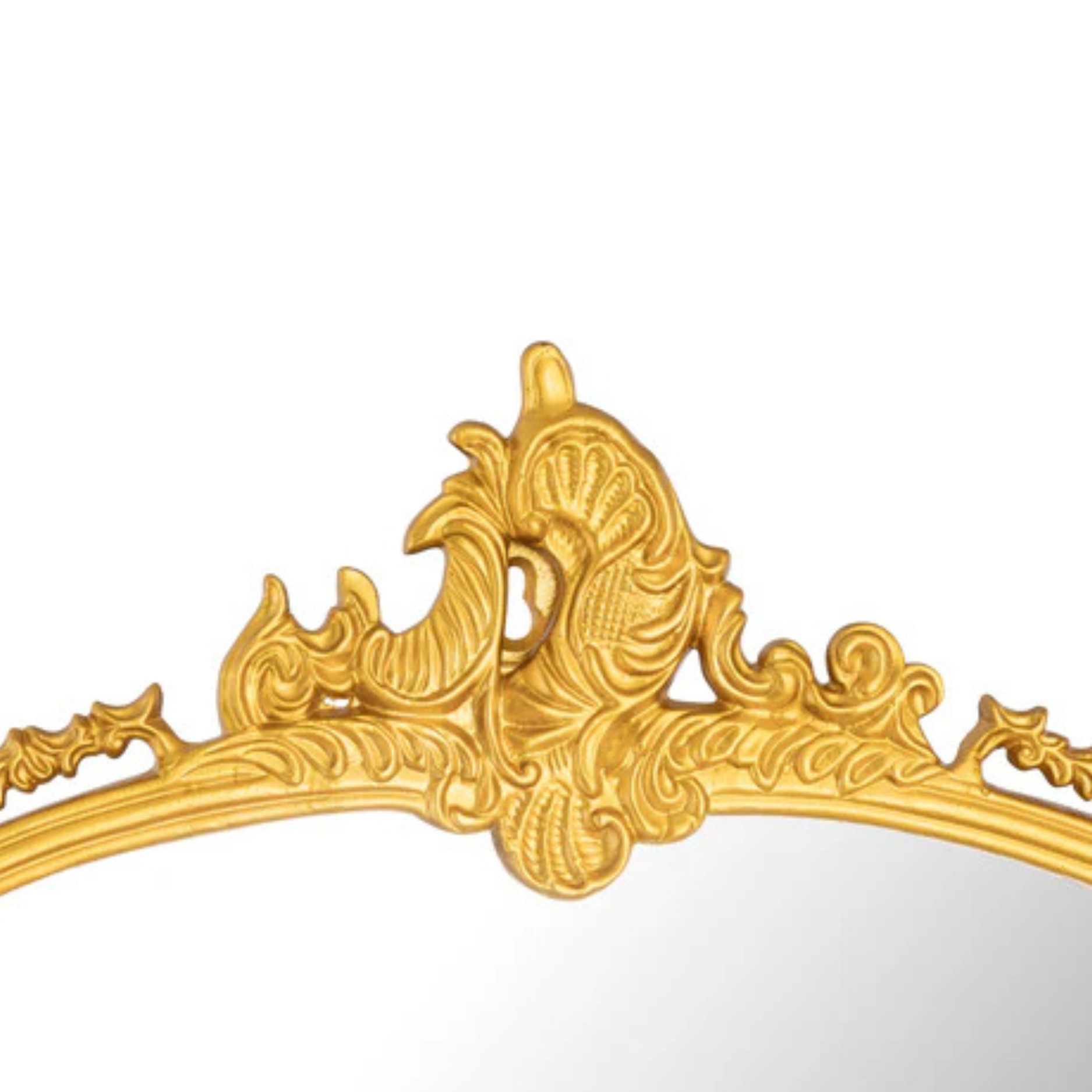 Elegant Victorian Arched Full-Length Wall Mirror with Ornate Detailing