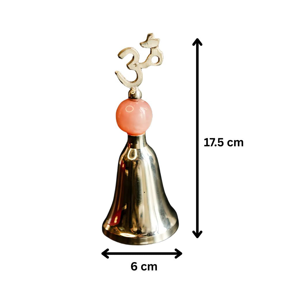 Elegant Silver Plated Shuddh Om Ghanti With Spiritual Significance