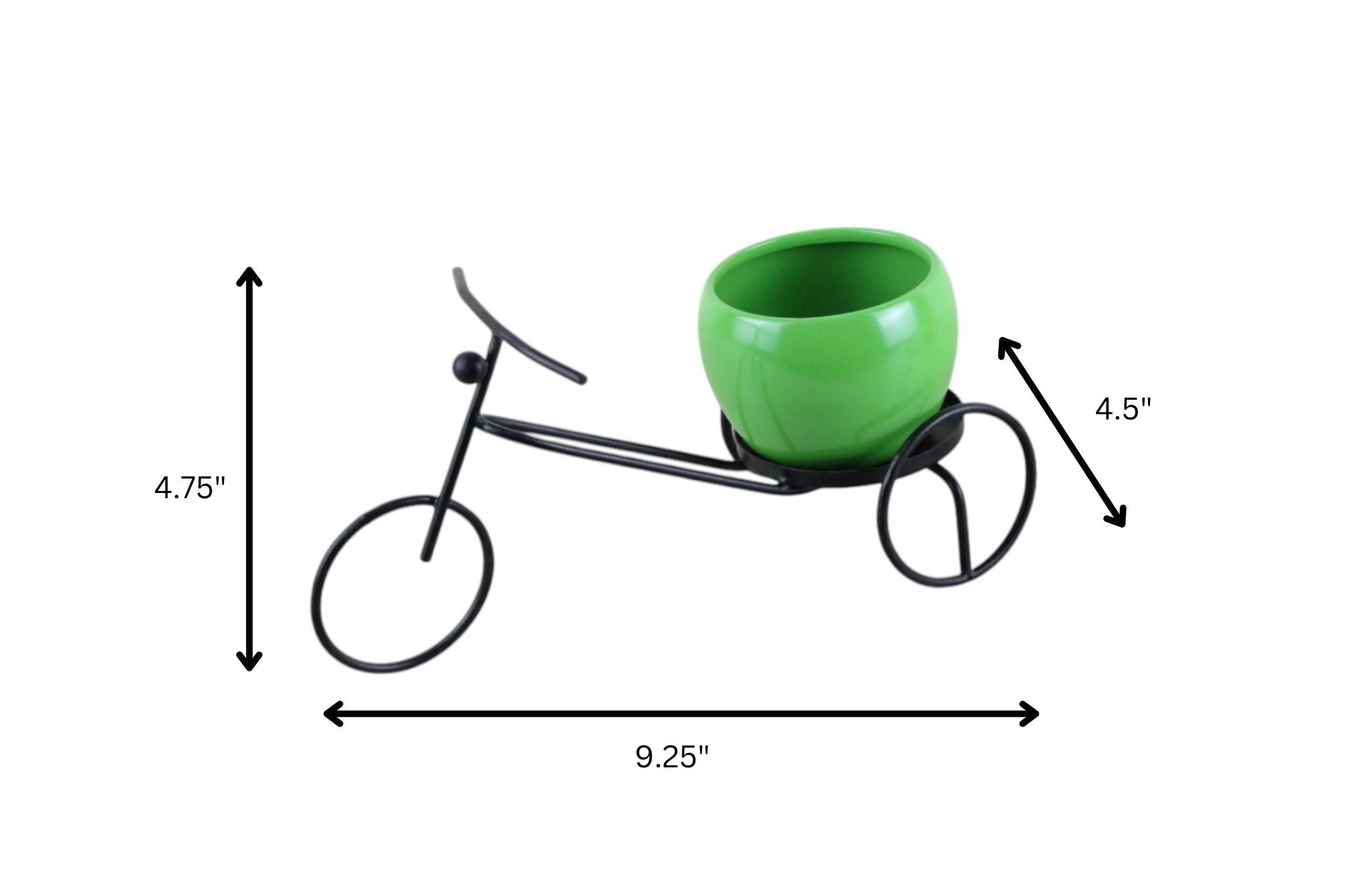 Unique Iron Rickshaw with Orchid Pot - Set of 2 - Nestern