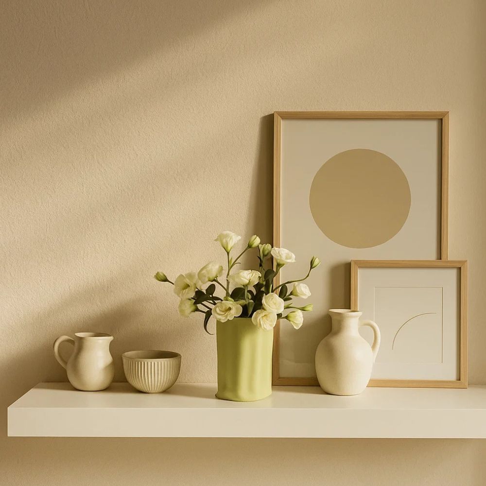 Hand Pinched Textured Paper Bag Style Vase in Cheese Matcha Finish