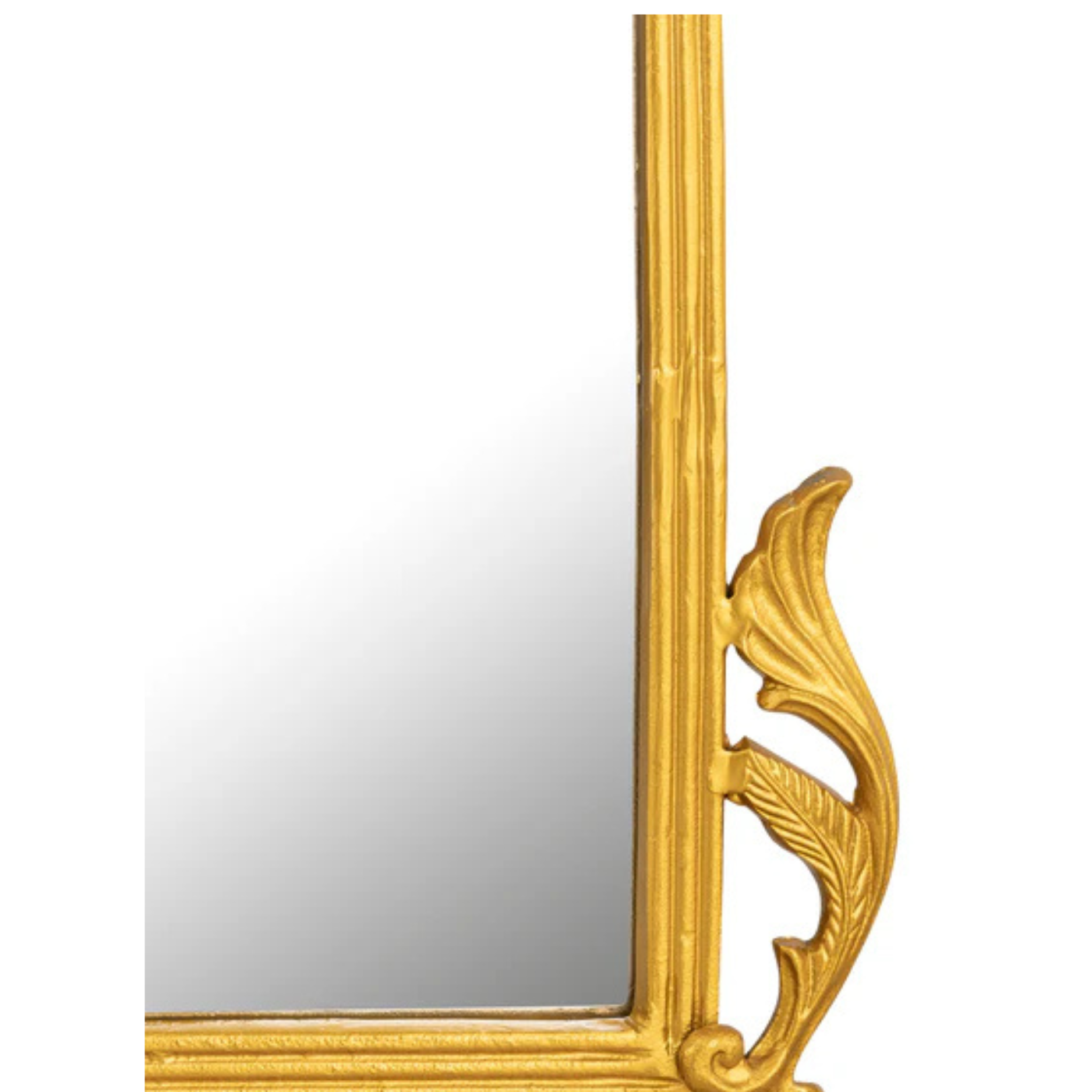 Elegant Victorian Arched Full-Length Wall Mirror with Ornate Detailing