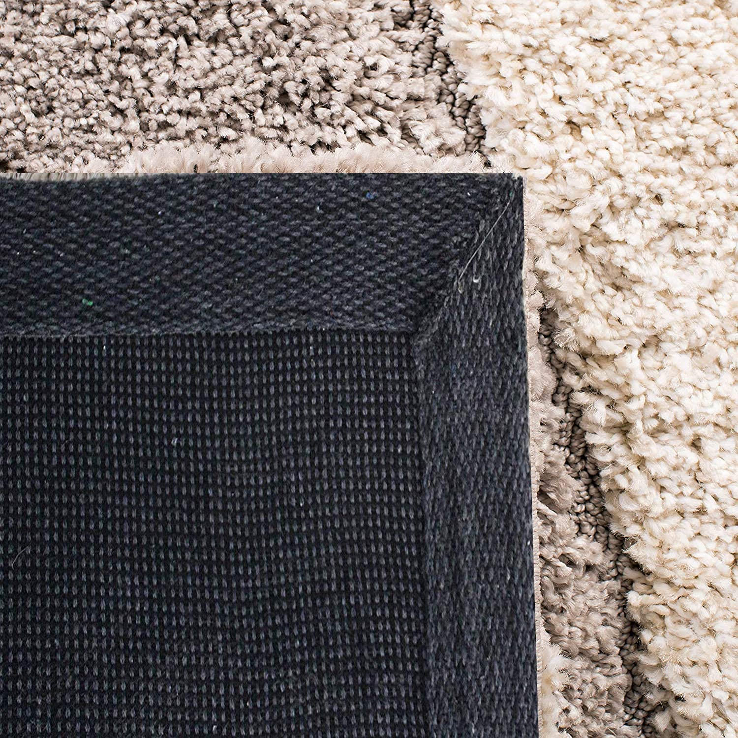 Abstract Cream and Beige Area Rug - Nestern