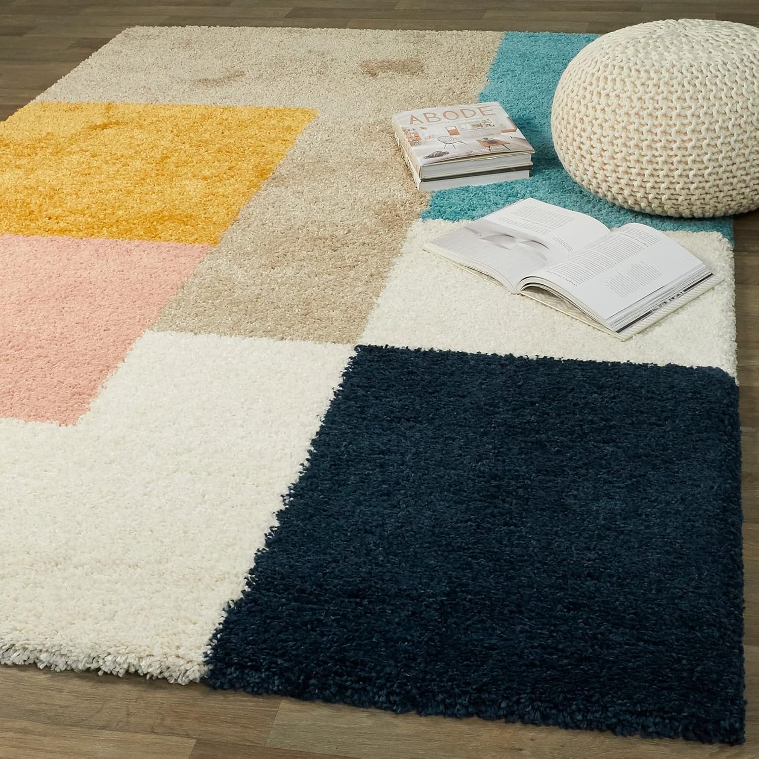 Block Geometric Area Rug - Nestern