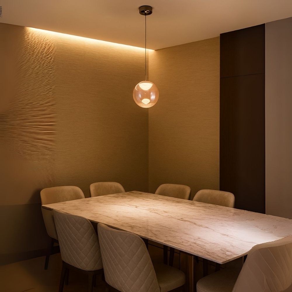 Modern Smoke Grey & Amber Glass Pendant Light - Pearl Black & French Gold LED Lamp