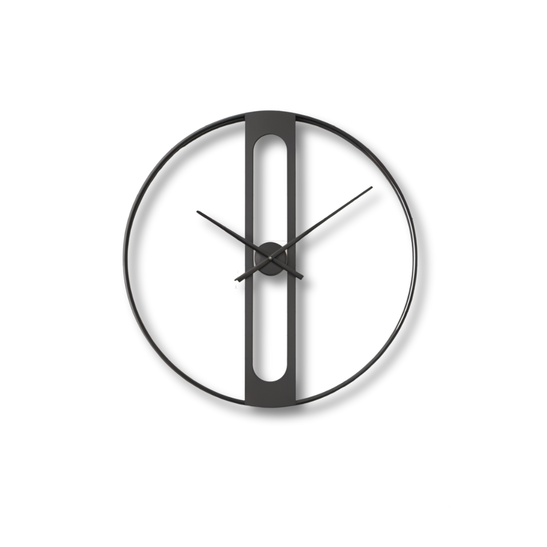 Capsule Metal Wall Clock – Modern Minimalist Décor