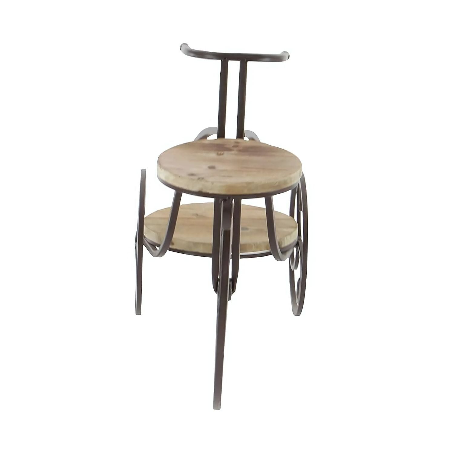 Vintage Bicycle Style Free Form Multi-Tiered Metal Plant Stand