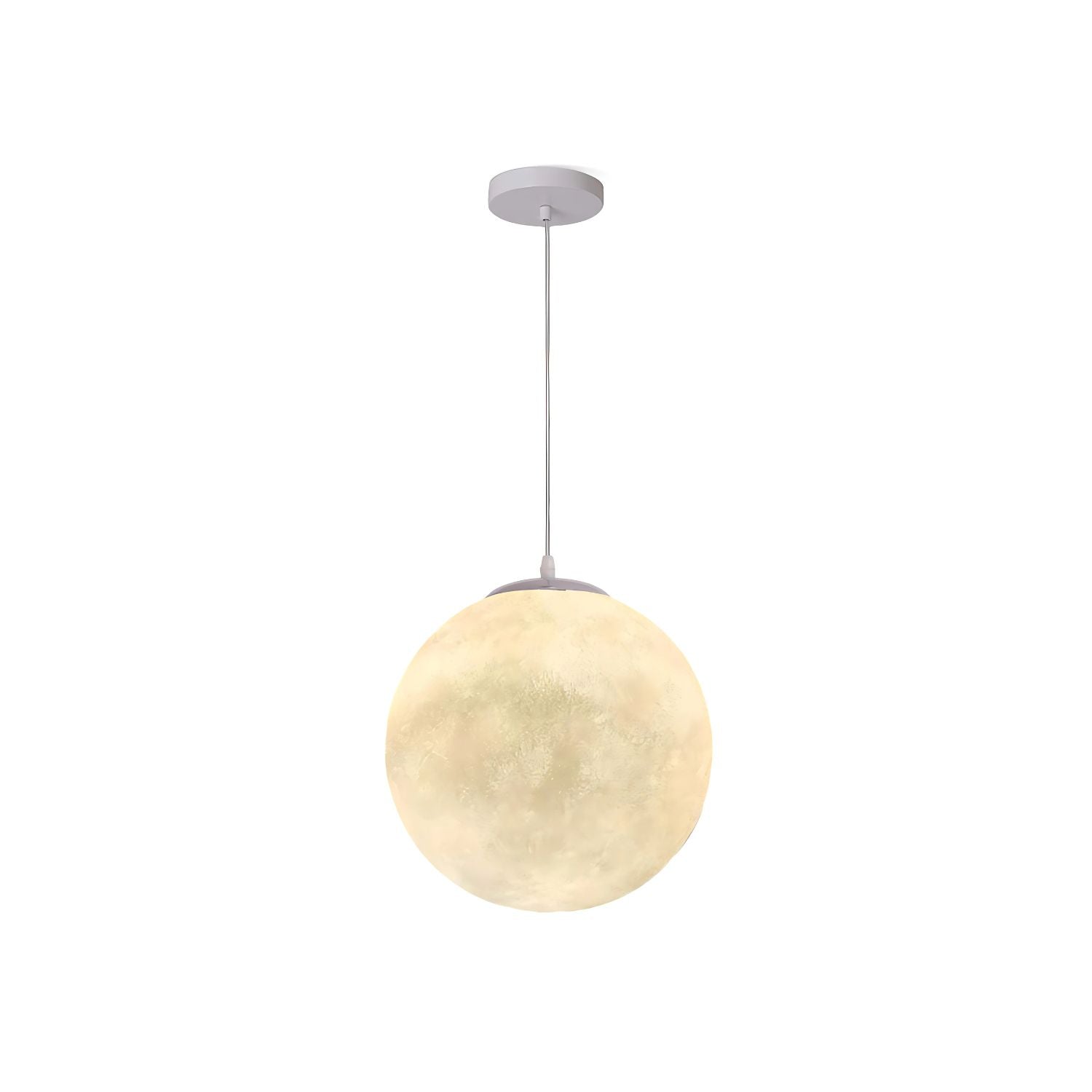 Elegant Milky Globe Pendant Light - Polyethylene Hanging Lamp