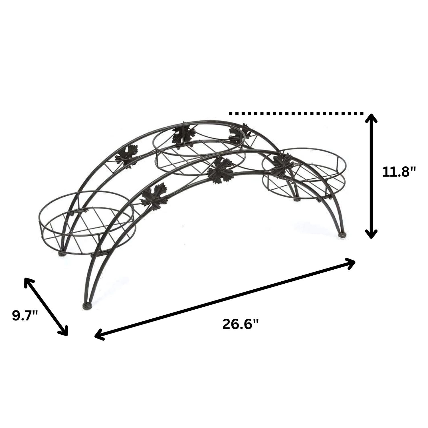 Modern Multi-Tier Metal Plant Stand For Indoor & Outdoor Decor - 3 Pot Holder