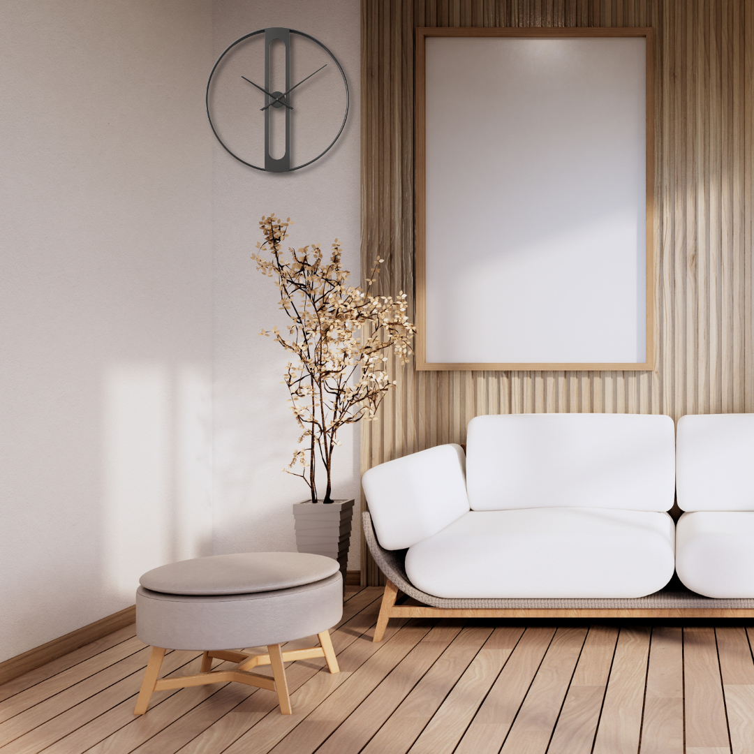 Capsule Metal Wall Clock – Modern Minimalist Décor