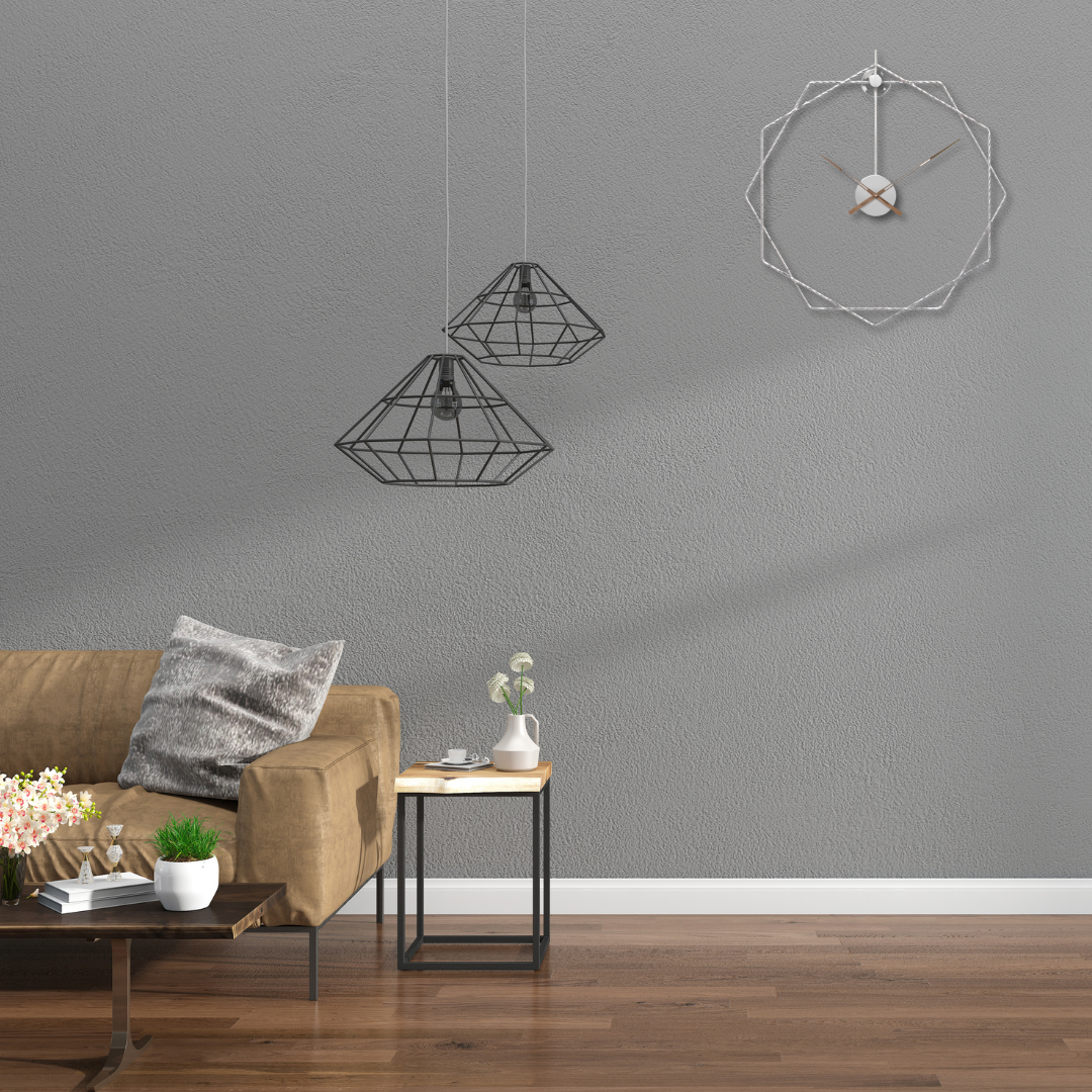 Geometric Hexagon Metal Wall Clock – Modern Luxury Design