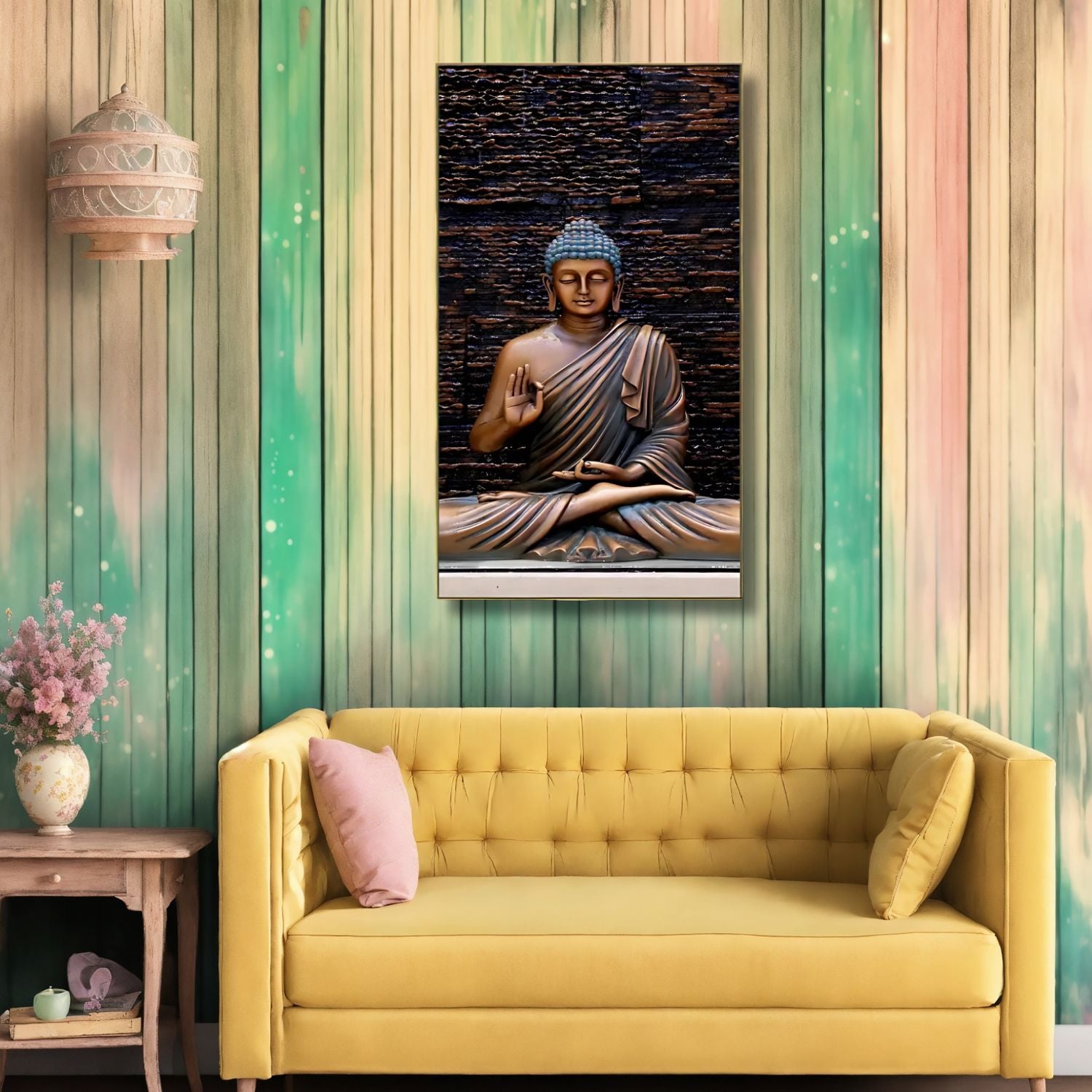 Elegant Meditating Buddha Canvas Wall Art For Peaceful Decor